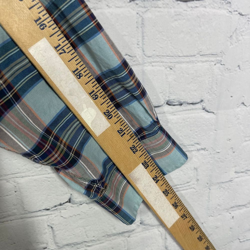 Brooks Brothers Shirt Mens Size L Blue Plaid Long Sleeve Woven in Italy Cotton - Picture 9 of 12